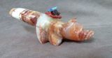 Native Zuni Mexican Onyx Loyal Wolf Fetish Carving  by Daryl Shack - C4176