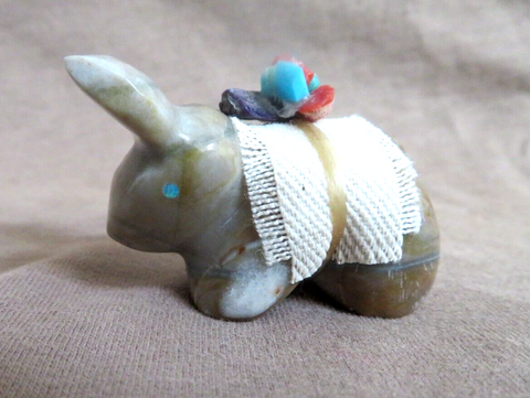 Native Zuni Picasso Marble Adorable Donkey Burro Fetish by Daryl Shack - C4105