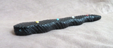 Native American Large Zuni Jet Rattlesnake Fetish by Jonathan Shack - C4102