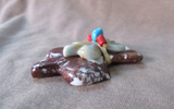 Zuni Wild Horse Turquoise & Jasper Dove Unity Duo Fetish by LaVies Natewa C4179