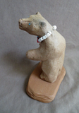 Zuni XL Sandstone Standing Bear Fetish w necklace by Darrell Westika C4050