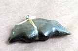 Zuni Rainbow Obsidian Wolf Fetish Carving w/ Bundle by Evalena Boone C4590