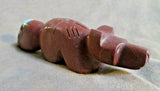 Native Zuni Sacred Pipestone Wolf Fetish w Inlay by Brandon Phillips - C3791