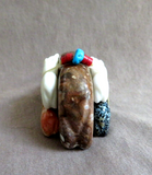 Zuni Wild Horse Turquois & Multi-stone Bear Unity  Family by LaVies Natewa C4265