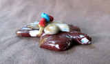 Zuni Wild Horse Turquoise & Jasper Dove Unity Duo Fetish by LaVies Natewa C4179