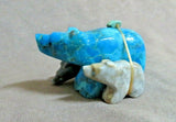 Zuni Turquois, Jasper &  Fluorite Bear Unity Trio by LaVies Natewa C3715
