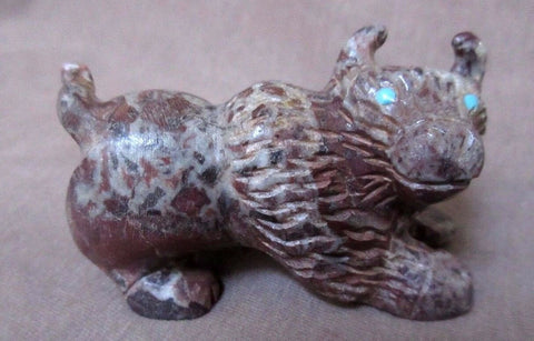 Zuni Marbled Agate Buffalo Fetish by Cody Nastacio C0522