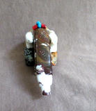Zuni Wild Horse Turquois & Multi-stone Bear Unity  Family by LaVies Natewa C4265