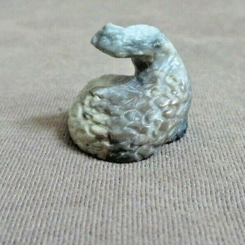 Native Zuni Jasper Mini Colied Rattlesnake Fetish Carving by Scott Garnaat C3917