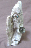 Zuni Museum Quality White Marble Wizard by Master Carver Derrick Kaamase C0454