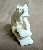 RARE Zuni Museum Quality Antler Bear W Fish Fetish by Pernell Laate  (D)  C3816