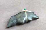 Zuni Rainbow Obsidian Wolf Fetish Carving w/ Bundle by Evalena Boone C4590