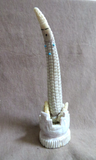 Native Zuni Antler Corn Maiden w Offering Fetish Carving by Mike Tucson C4513