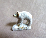 Amazing Native Zuni Antler Mini Bear Fetish Carving by Ruben Najera C4376