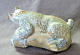 Native American Zuni Zuni Rock Bobcat fetish Carving by Freddie Leekya C3926