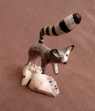 Native Zuni Antler Adorable Lemur Fetish Carving by Ruben Najera C4462