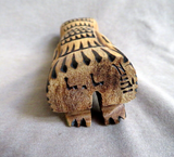Native Zuni Large Wood Owl Carving Fetish by Al Lewis C4322