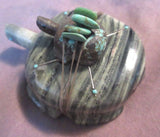 Zuni Serpentine Turtle with Baby Fetish by Farlan Quam - C0216