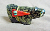 Native Zuni Black & Gold Glass Bobcat Fetish by Leland Boone & Daphne Quam C3547
