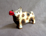 Native Zuni Antler Adorable Pig W Apple Fetish Carving by Ruben Najera C4248