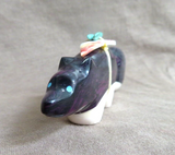 Zuni RARE Purple Bowlerite Wolf Fetish by Leland Boone & Daphne Quam C4098