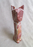 Native Zuni Extra Large Banded Onyx Cat Carving Fetish by Kenny Chavez - C4454