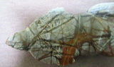 Native Zuni Museum Quality Picasso Marble Badger Fetish by Herbert Him Sr. C2805