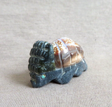 Zuni Black Marble & Shell Armadillo Fetish Carving by Darrin Boone  C4504