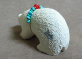 Native Zuni Museum Quality Fishrock Bear Fetish by Cheryl Beyuka C3240