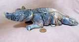Native Zuni Extra Large Picasso Marble Badger Fetish by Tony Mackel  - C2341