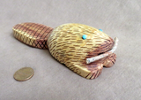 Zuni Cedar Wood Extra Large Beaver Fetish carving by Angel Yatsayte C4446