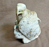 Zuni Amazing VERY LARGE Picasso Marble Eagle w/ Chicks by Derrick Kaamasee C3154