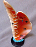 Zuni Museum Quality Melon Shell Corn Maidens Fetish by Stuart Quandelacy C1317