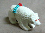 Native Zuni Museum Quality Fishrock Bear Fetish by Cheryl Beyuka C3240