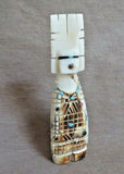 Native Zuni Mother of Pearl Tableta Maiden Fetish  By Carl Etsate C3619