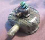Zuni Serpentine Turtle with Baby Fetish by Farlan Quam - C0216