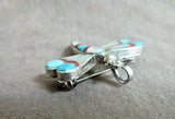 Zuni Multi-Stone & Sterling Inlay Dragonfly Pin Pendant by Pascal Natewa  JP263