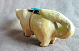 Native Zuni Zuni Rock Mountain Lion Carving fetish by Freddie Leekya C3582