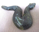 Zuni Serpentine Rattlesnake Fetish by Lance Cheama - C0475