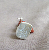 Native Zuni Pipestone Single Ant Fetish Carving by Danny Booqua - C4345