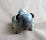 Native Zuni Picasso Marble Buffalo Carving fetish by Freddie Leekya C4777
