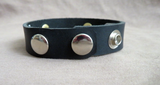 Navajo Multi-stone w/ Sterling Leather Adjustable Bracelet by E Yazzie - JB286