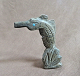 Native Zuni Picasso Marble Seahorse Fetish Carving by Michael Coble C4891