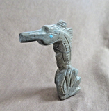 Native Zuni Picasso Marble Seahorse Fetish Carving by Michael Coble C4891