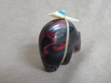 Zuni Red, Black  Bowlerite Bear Fetish by Leland Boone & Daphne Quam C4784