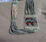 Navajo 15 Strand Beaded 24" Medicine Bear Rug Necklace by N Garcia JN503
