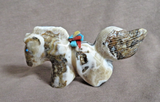 Zuni Wise Wild Horse Turquoise Mustang Fetish Carving  by Daryl Shack - C4971