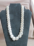 Navajo Sterling Silver Graduated Saucer Bead 22.5" Necklace  - Ina Nez JN498