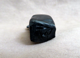Native Zuni Jet Raven on Rock Fetish Carving by Rochelle Quam  C4811