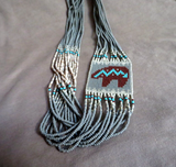 Navajo 15 Strand Beaded 24" Medicine Bear Rug Necklace by N Garcia JN503